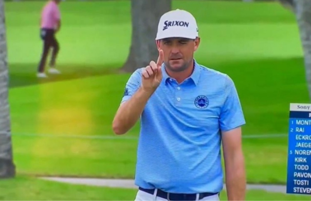 PGA TOUR PRO RELIEVES HIMSELF AGAINST TREE ON LIVE TV AT SONY OPEN