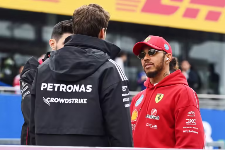George Russell shows true colours with comment on Lewis Hamilton’s Ferrari struggles.